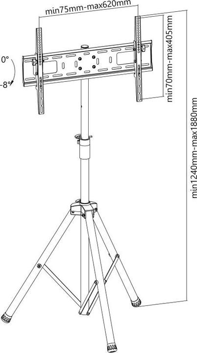 Actual product image Techly Tripod (LCD, 70", 35 kg)