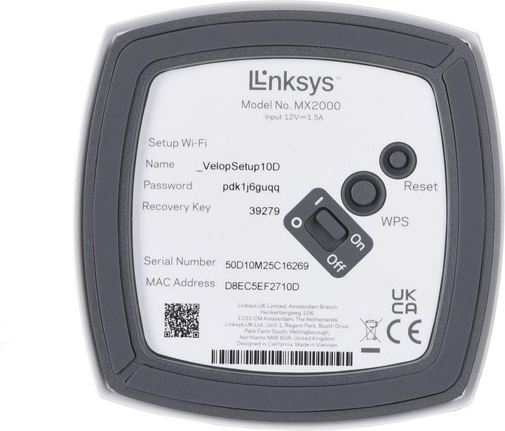Image du produit Linksys MX2001 AX3000 WIFI 6 MESH 1-PACK