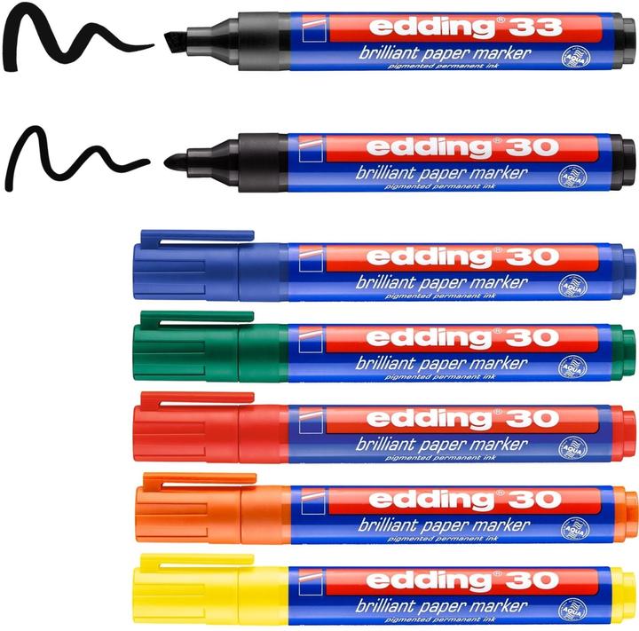 Actual product image Edding Flipchart marker (Green, Red, Yellow, Black, Orange, Blue, 3 mm, 7 x)
