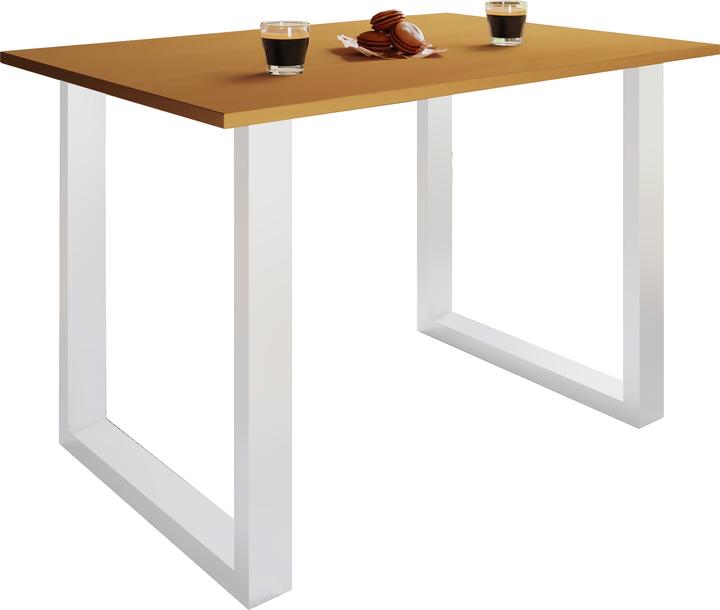 Produktbild VCM Büromöbel Schreibtisch Lona U Alu Weiss (140 x 50 x 76 cm)