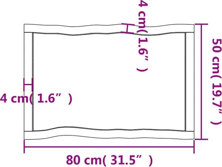 Produktbild VidaXL Chaim (80 x 50 x 4 cm)