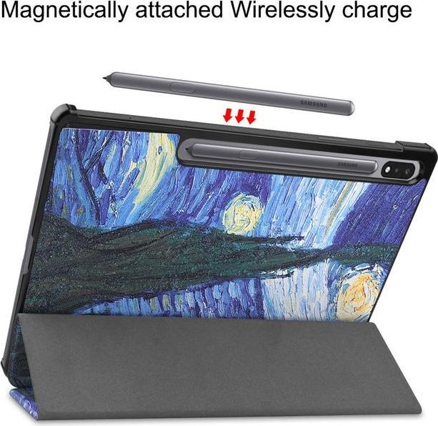 Actual product image MU Style Triple folding cover with pattern (Galaxy Tab S7+)