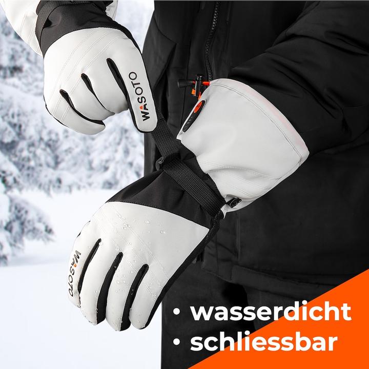 Produktbild Kiwikā Heizhandschuhe weiss-schwarz (XXL)
