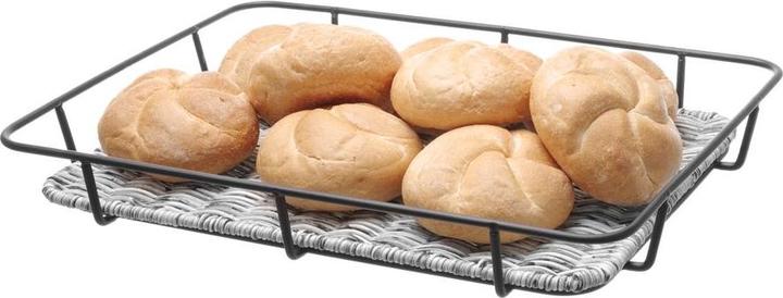 Actual product image Hendi Bread basket with stainless steel rim,, light grey, 400x300x(H)50mm