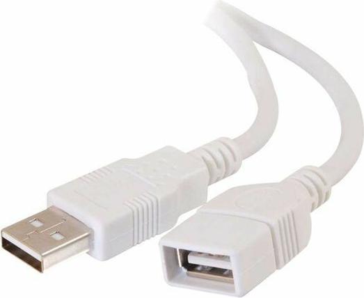 Produktbild C2G 2m USB A/A EXT CBL WHITE (2 m, USB 2.0)