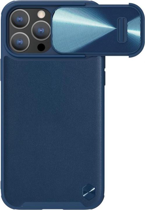 Nillkin CamShield leather S case iPhone 14 Pro cover with camera cover blue (Apple iPhone 14 Pro)