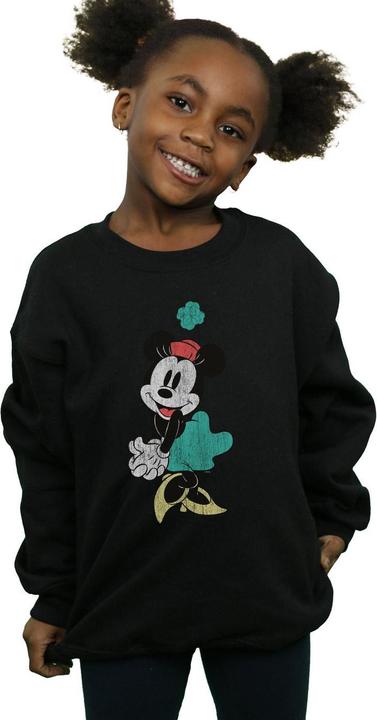 Actual product image Disney Girls Minnie Mouse Shamrock Hat Sweatshirt (152, 158)