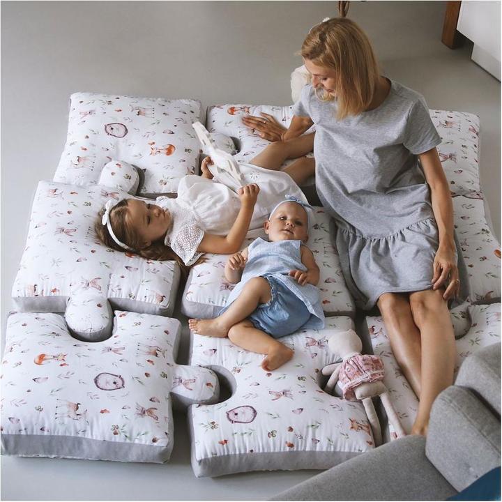 Immagine prodotto Lulando Coperta per bambini 145 x 145 cm, Forest Puzzle