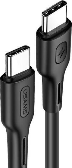Actual product image Usams U43 USB-C to USB-C fast charging cable 100W, Black (1.20 m, USB 3.2, 100 W)