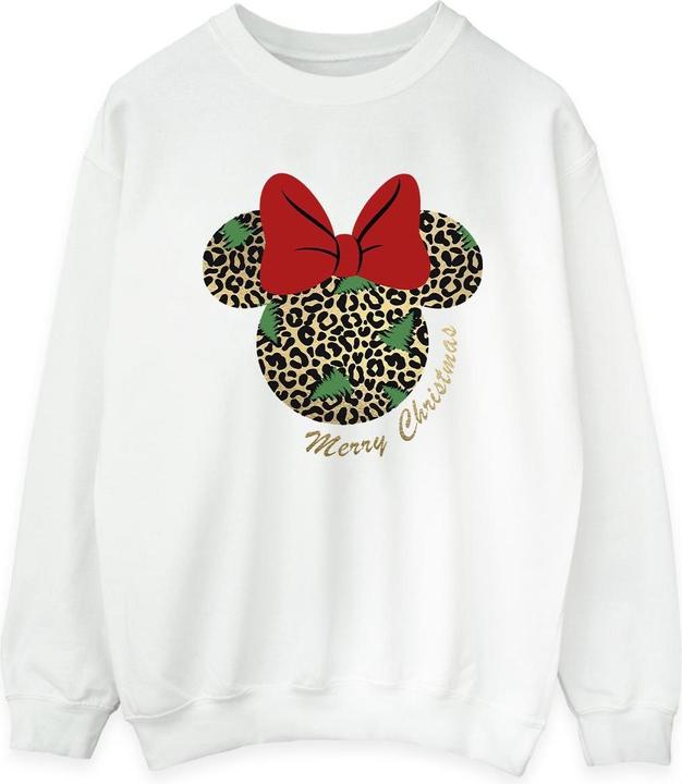 Disney Minnie Mouse Leopard Christmas Sweatshirt (M)