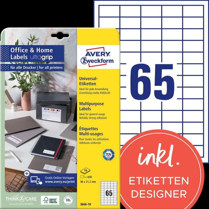 Actual product image Avery QUICKPEEL - Universal labels