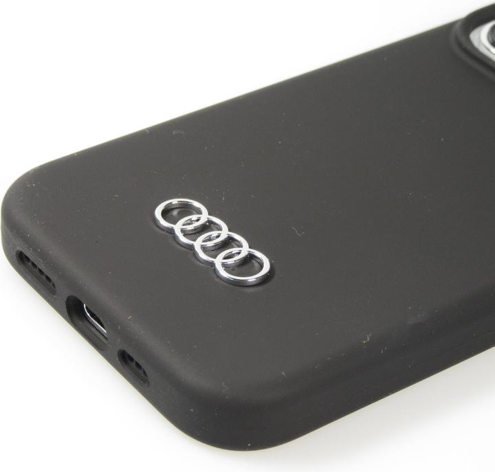 Actual product image Audi Silicone Case iPhone 15 Pro 6.1" czarny/black hardcase AU-LSRIP15P-Q3/D1-BK (Apple iPhone 15 Pro)