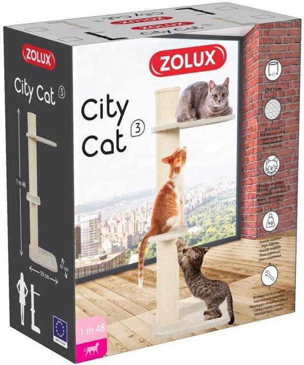 Immagine prodotto Zolux City Cat 3 Tiragraffi per gatti (148 cm, Beige)