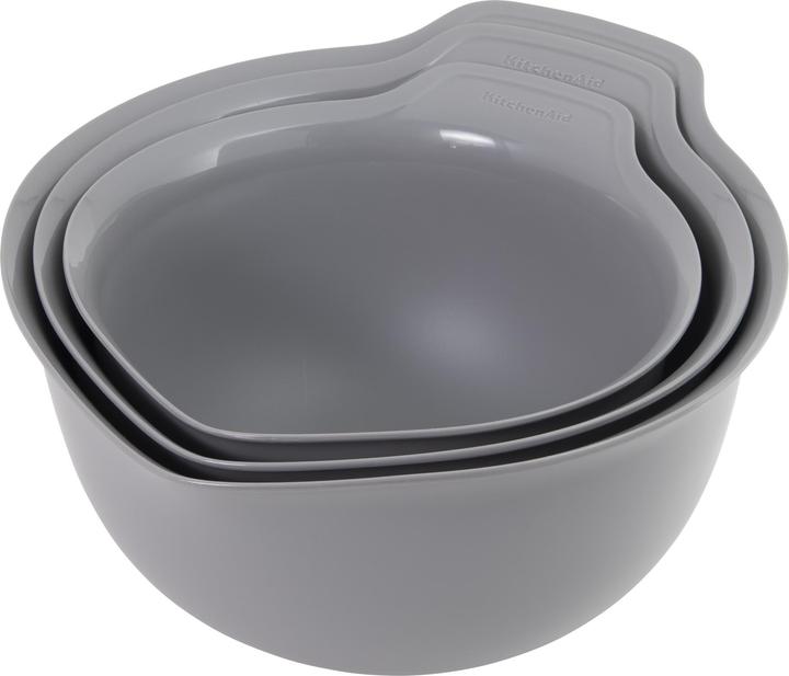 Actual product image KitchenAid Ka Set Of 3 Mixing Bowls Charcoal Grey