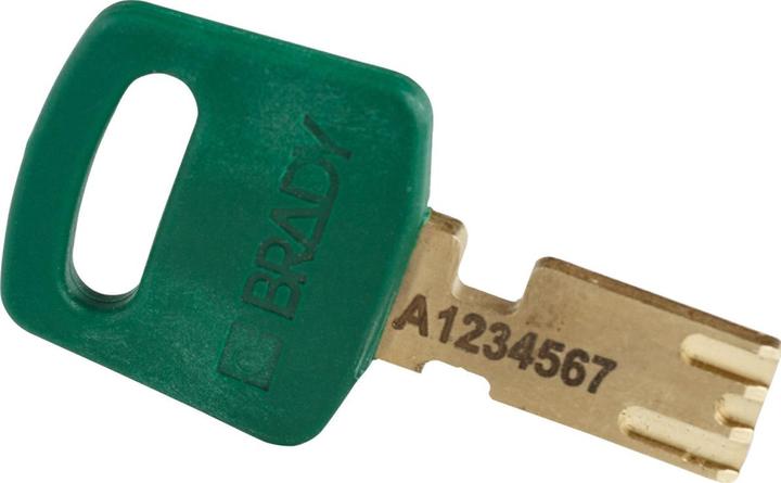 Produktbild Brady Safekey Aluminium-Vorhängeschloss mit Stahlbügel, Grün, 38 mm Bügelhöhe, 6.4 mm Bügeldurchme