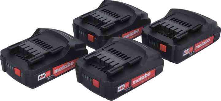Image du produit Metabo Kit de batterie 4x batterie Li-Power 18 V 2,0 Ah CAS Li-Ion ( 4x 625596000 ) avec indicateur de (18 V)