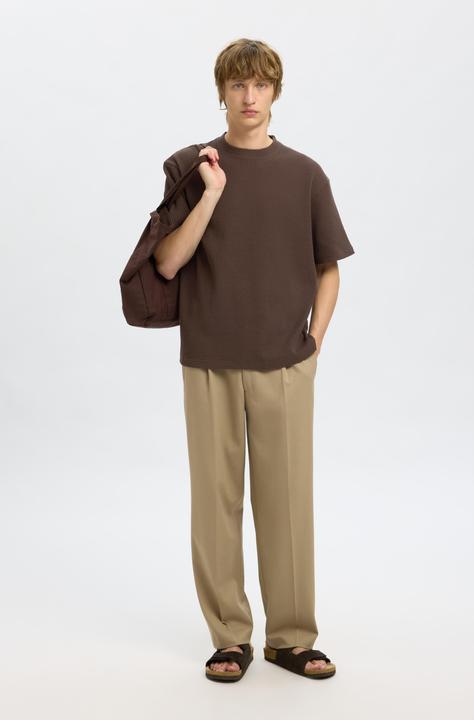 Actual product image Selected Homme Relaxed Fit Waffelmuster T-Shirt (L)