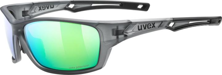 Uvex Sports sportstyle 232 P (smoke matt, polavision mirror green (S3))