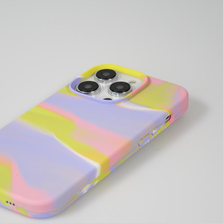 Produktbild PhoneLook Hülle Gel Soft touch glatt Streifen gelb/violet (Apple iPhone 13 Pro Max)