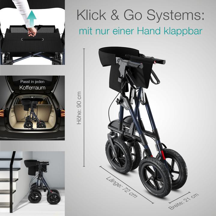 Actual product image Aktivshop Outdoor rollator with pneumatic tyres Comfort