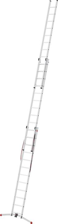 Actual product image Hailo S100 ProfiLOT, aluminium combination ladder 3-section, 3x12 rungs (Stepladder, 48 cm)