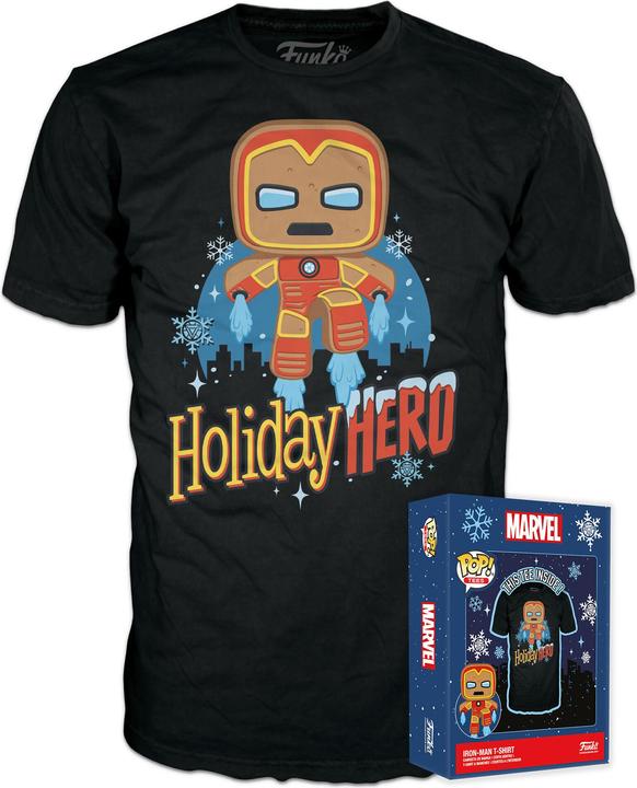 Funko Marvel Holiday POP! Tees T-Shirt GB Iron Man Grösse XL