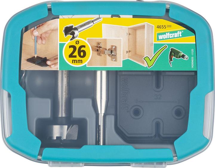 Immagine prodotto wolfcraft Set di fori per cerniere (26 mm)