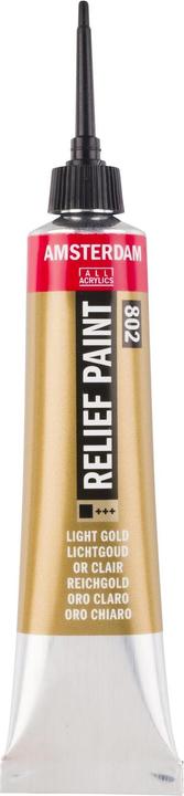 Produktbild Amsterdam Acrylfarbe Reliefpaint 802 (Gold Weiss, 20 ml)