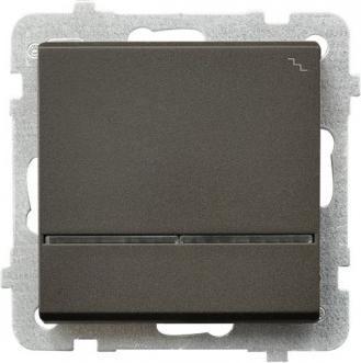 Immagine prodotto Ospel Interruttore per scale Sonata singolo 16AX IP20 con retroilluminazione cioccolato metallizzato