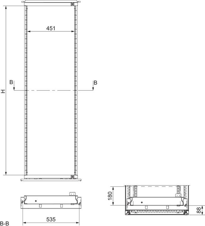 Image du produit Schneider Electric Cadre 19 pouces SF/SM 2000x600mm pivotant. NSY