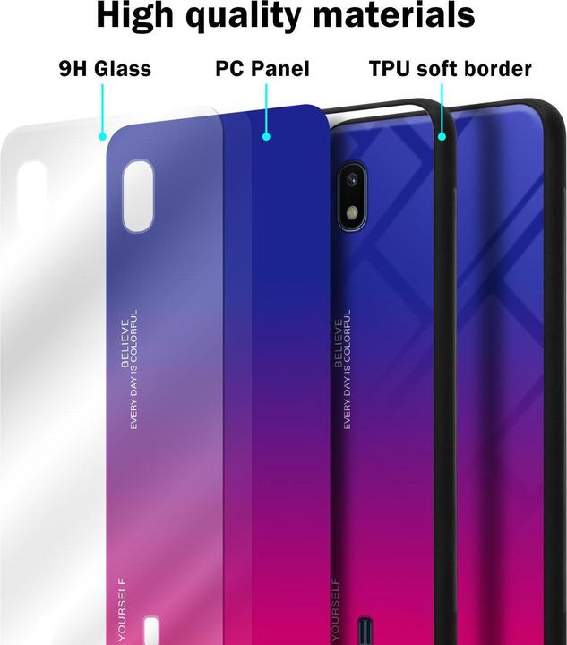 Actual product image Cadorabo TPU 2 colors glass cover (Samsung Galaxy A10, HTC One M10)