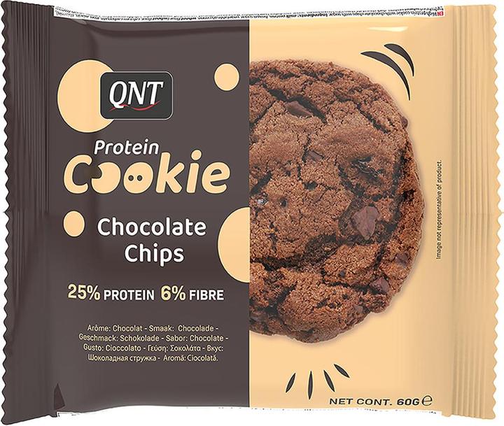 Immagine prodotto QNT Biscotti proteici al cioccolato (Gocce di cioccolato, 1 pz., 60 g)