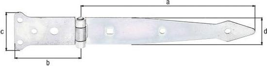 Actual product image Alberts Throwing clamp type 62 light 200 x 35 mm galvanised, thick-film passivated (10 pcs.)