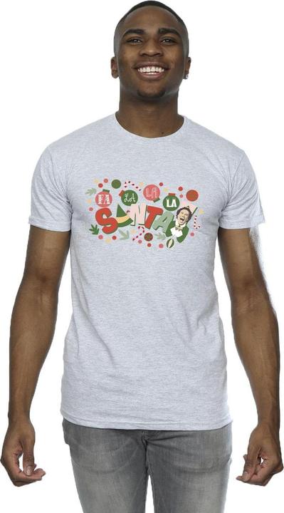 Actual product image Elf Mens Santa Fa La La T-Shirt (XXL)