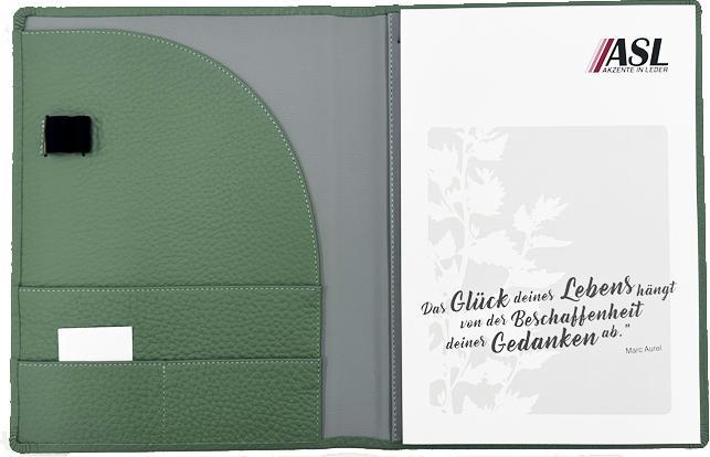 Actual product image ASL Pad folder green A4 (21 x 29.7 cm)