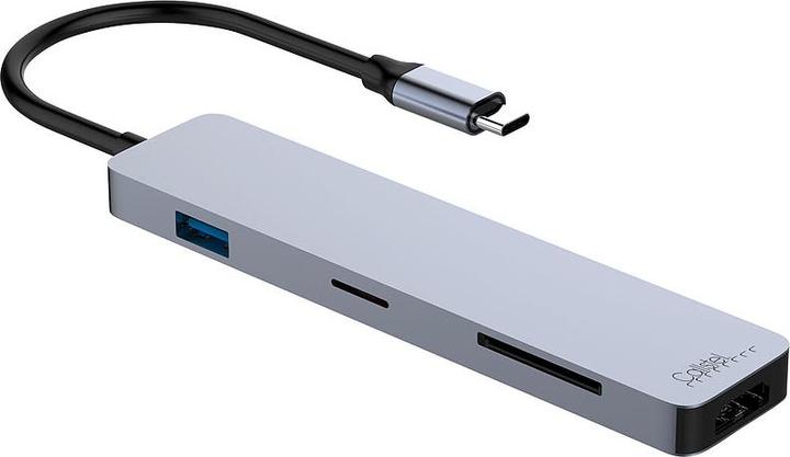 Produktbild Callstel USB-Hub & Smartphone-PC-Adapter mit optischer Funkmaus & USB-Tastatur (USB-C)