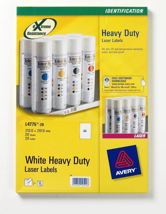Actual product image Avery Weatherproof labels