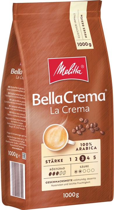 Actual product image Melitta Bella Crema Lacrema (1000 g, Medium roast)