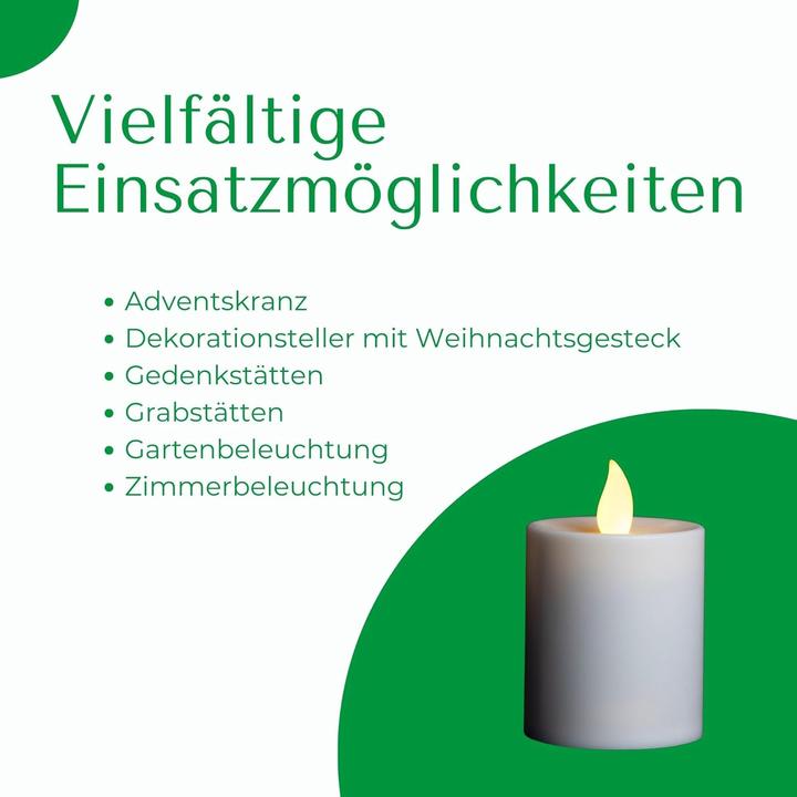 Actual product image Novaliv LED Candle Outdoor white Grave Lights LED with Battery Permanent Candle | LED Candles flickering (1 x)