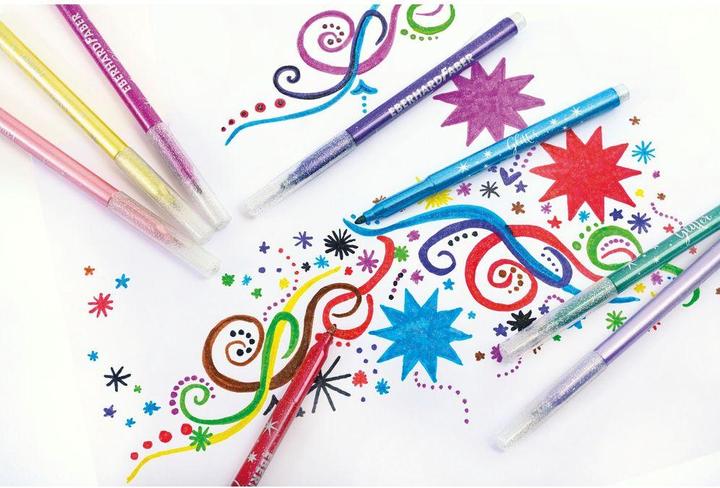 Immagine prodotto EberhardFaber Penna in fibra Glitter (Multicolore, 8 x)
