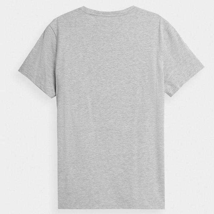 4F Koszulka męska H4Z22-TSM352 Chłodny jasny szary melanż r.XXL (XXL)