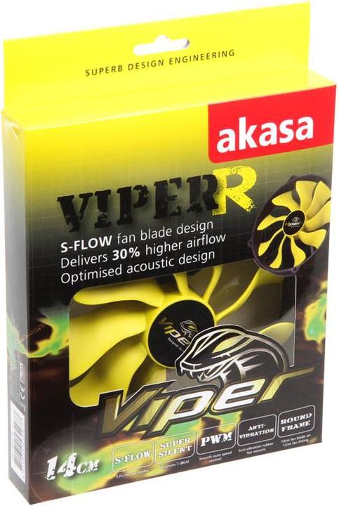 Immagine prodotto Akasa Ventola Viper R PWM (140 mm, 1 x)