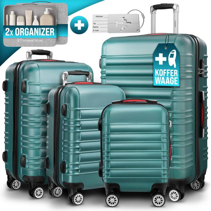 Image du produit Monzana Set de valises (90 l, Bagage à main (jusqu'à 50l), M (50 - 90l), L (90 - 115l), XL (à partir de 115l))