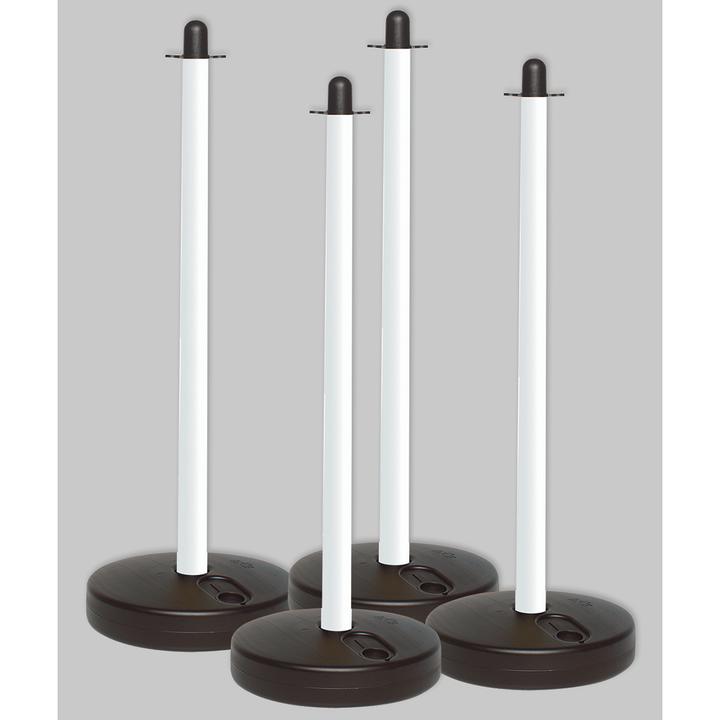 Immagine prodotto Brady Palo di bloccaggio e base riempibile (3,7 l), polietilene, bianco (4 pezzi/confezione)