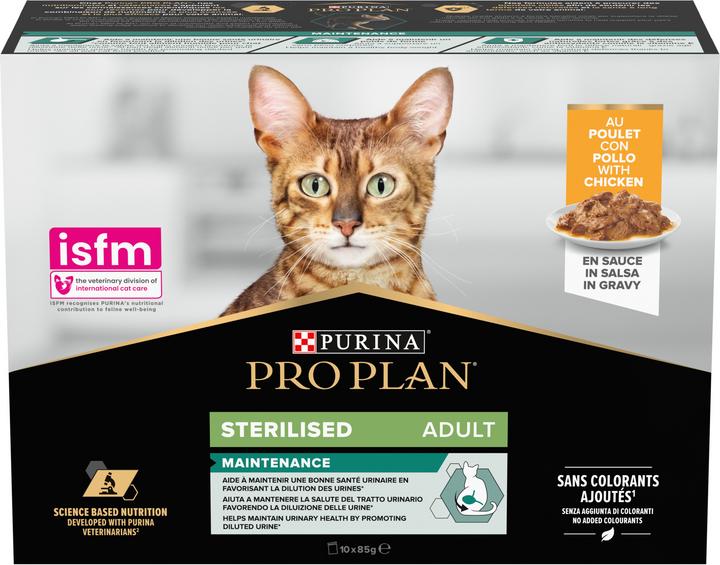 Pro Plan Chat Nutrisavour Poulet stérilisé (Adulte, 1 pcs, 850 g)