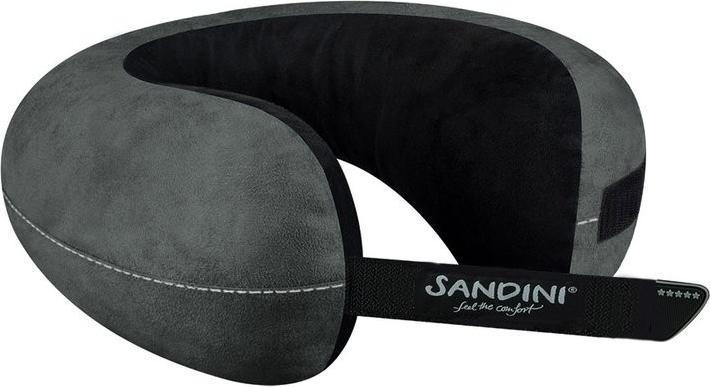 Sandini TravelFix Slim, Mikrofaser Anthrazit (Kopf- & Nackenkissen)
