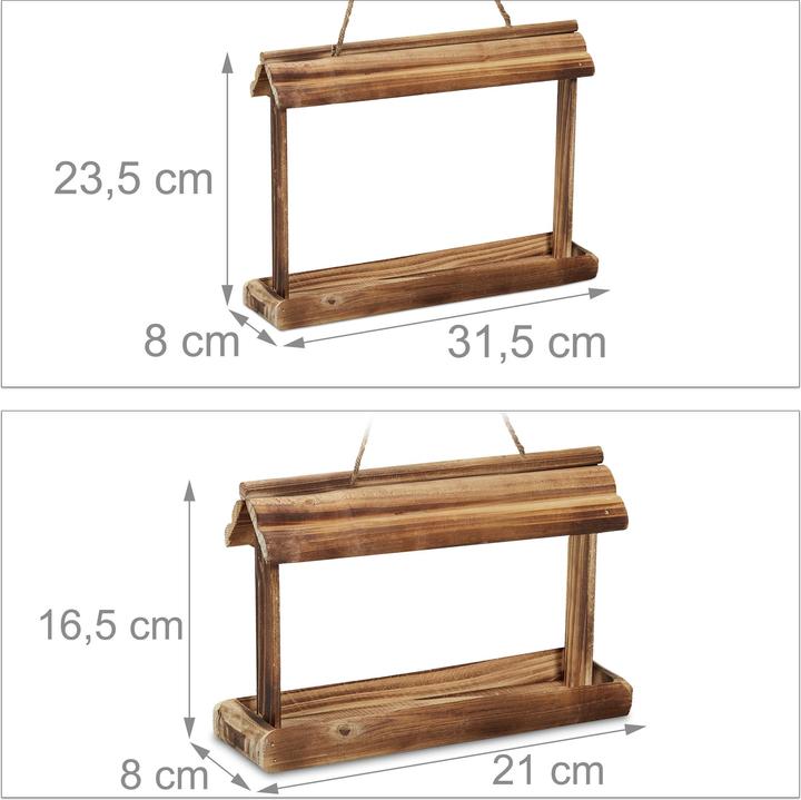 Actual product image Relaxdays 2x bird feeder