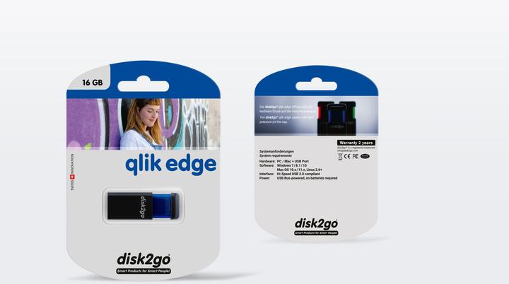Produktbild Disk2go Qlik edge (16 GB, USB-A)