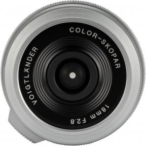 Actual product image Voigtländer Colour-Skopar 18mm / 2.8 asph. silver (Fujifilm X, APS-C / DX)