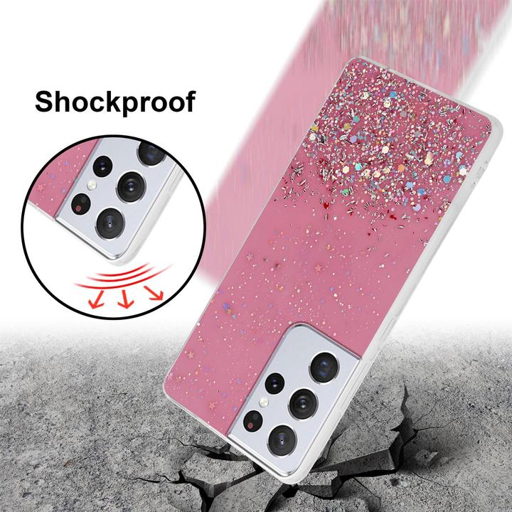 Image du produit Cadorabo Couverture TPU paillettes scintillantes (Samsung Galaxy S21 Ultra)